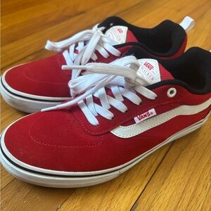 Vans Classic Red and White Low-Tops